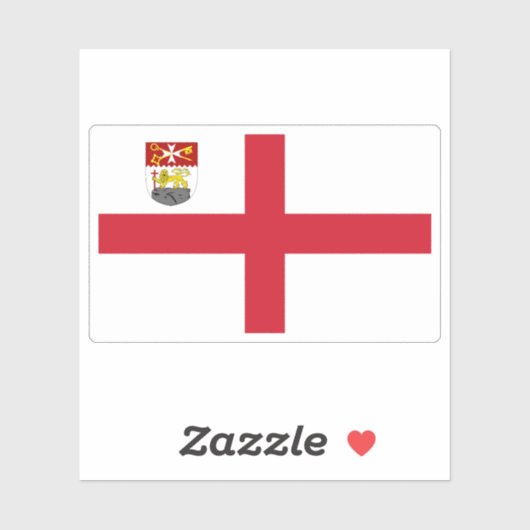 De vlag van het bisdom Gibraltar in Europa Sticker (Vel)