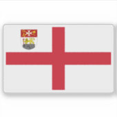 De vlag van het bisdom Gibraltar in Europa Sticker (Voorkant)
