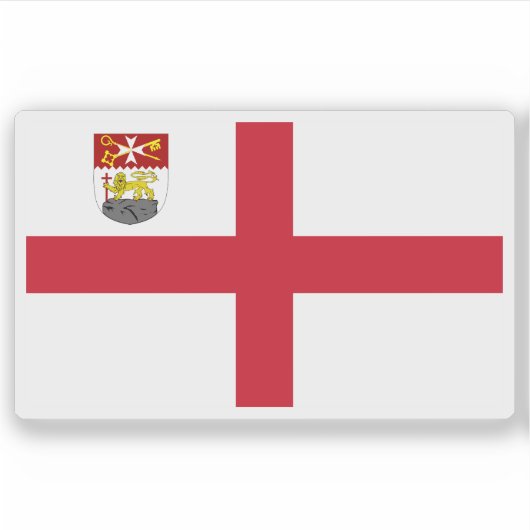 De vlag van het bisdom Gibraltar in Europa Sticker (Voorkant)