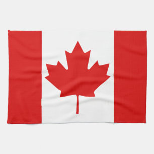 De vlag van het Blad van de Esdoorn van Canada Theedoek