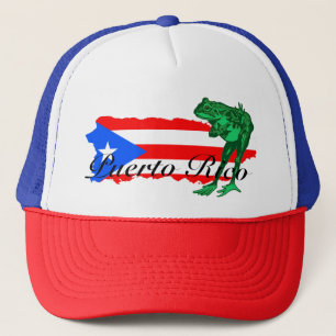 De vlag van het eiland Coqui Puerto Rico Trucker Pet