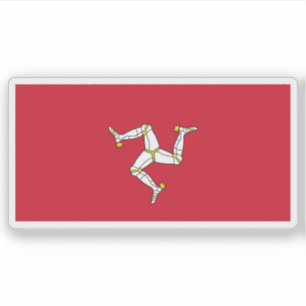 De vlag van het eiland Man Sticker