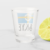 De vlag van het eiland Skye, SCHOTLAND Shot Glas (Achterkant)