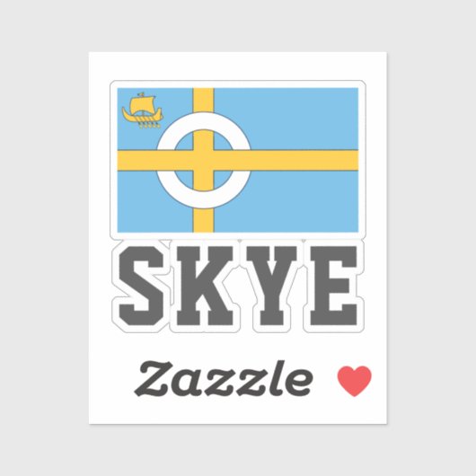 De vlag van het eiland Skye, SCHOTLAND Sticker (Vel)