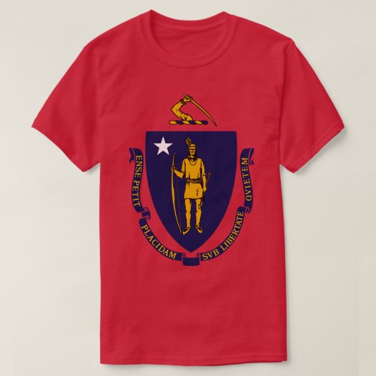 De vlag van het Gemenebest van Massachusetts T-shirt (Design voorkant)
