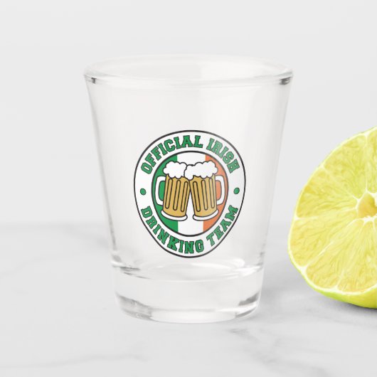 de vlag van het ierse Drink team Shot Glas (Voorkant)