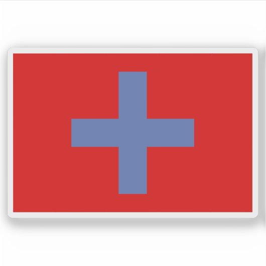 De vlag van het Koninkrijk Angola (Koninkrijk Ango Sticker (Voorkant)