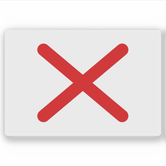 De vlag van het Koninkrijk Kongo (Angola) Sticker (Voorkant)