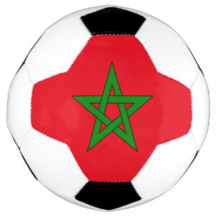 de vlag van het koninkrijk Marokko Voetbal