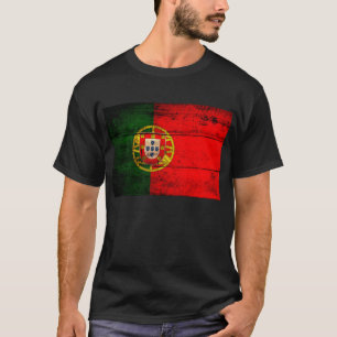 de vlag van het oude Wooden Portugal; T-shirt