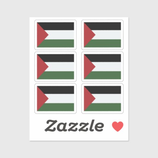 De vlag van het Palestijnse Collectie van 6 Sticker (Vel)
