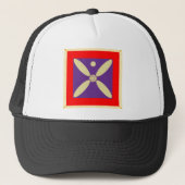 De vlag van het Perzische Rijk van Sassanid Trucker Pet (Voorkant)