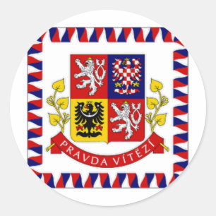 De vlag van het President Tsjechië Ronde Sticker
