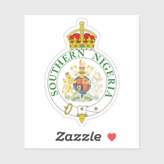 De vlag van het Protectoraat Zuid-Nigeria Sticker (Vel)
