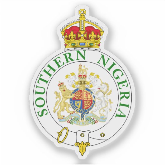 De vlag van het Protectoraat Zuid-Nigeria Sticker (Voorkant)