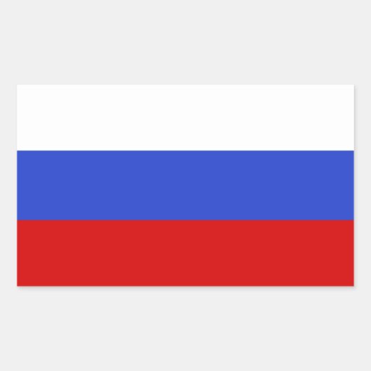 De vlag van het Russisch Rechthoekige Sticker (Voorkant)