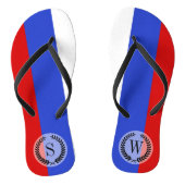 De vlag van het Russisch Teenslippers (Voetbed)