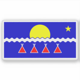 De vlag van het Tłı̨chǫ (Tlicho of Dogrib) volk, C Sticker