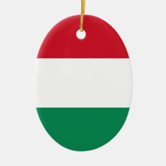 De Vlag van Hongarije Keramisch Ornament (Voorkant)