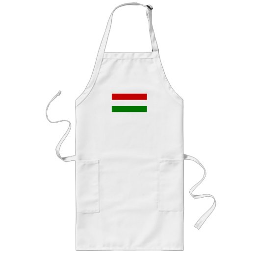 De vlag van Hongarije Lang Schort (Voorkant)