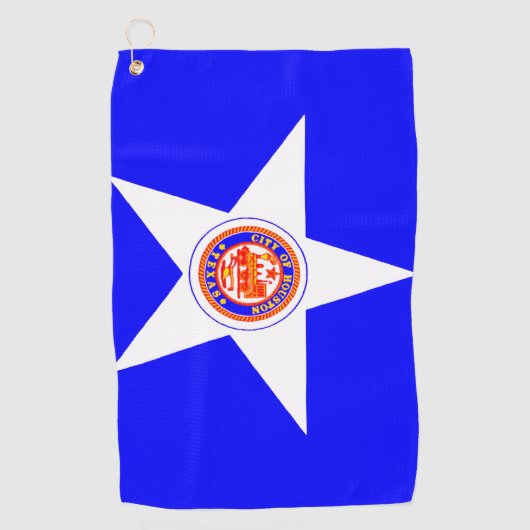 De vlag van Houston, Texas Golf Towel Golfhanddoek (Voorkant)