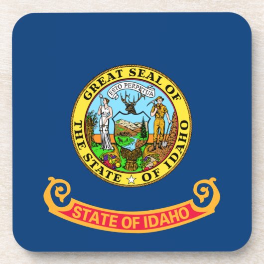 De vlag van Idaho: de Gem State, America Mountain Bier Onderzetter (Voorkant)