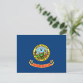 De vlag van Idaho: de Gem State, America Mountain Briefkaart (Staand voorkant)