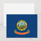 De vlag van Idaho: de Gem State, America Mountain Briefkaart (Voorkant / Achterkant)