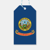 De vlag van Idaho: de Gem State, America Mountain Cadeaulabel (Achterkant)