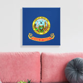 De vlag van Idaho: de Gem State, America Mountain  Canvas Afdruk (Insitu (Woonkamer))