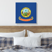 De vlag van Idaho: de Gem State, America Mountain  Canvas Afdruk (Insitu (Slaapkamer))
