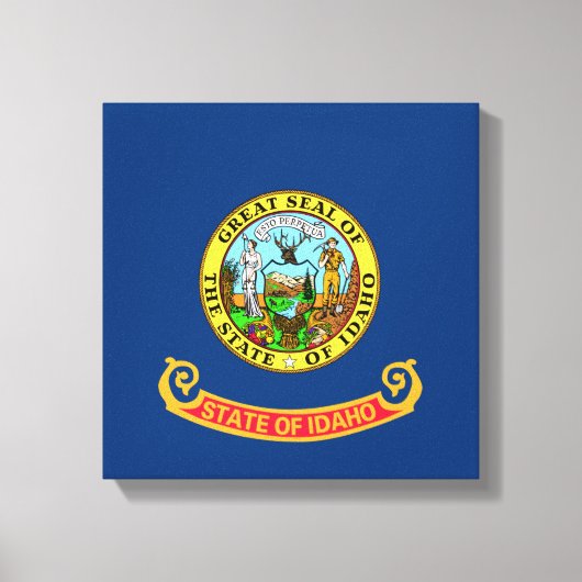 De vlag van Idaho: de Gem State, America Mountain  Canvas Afdruk (Voorkant)