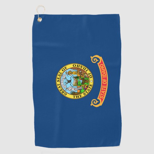 De vlag van Idaho: de Gem State, America Mountain  Golfhanddoek (Voorkant)