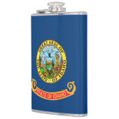 De vlag van Idaho: de Gem State, America Mountain Heupfles (Links)