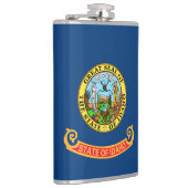 De vlag van Idaho: de Gem State, America Mountain Heupfles (Rechts)