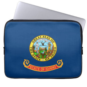 De vlag van Idaho: de Gem State, America Mountain  Laptop Sleeve