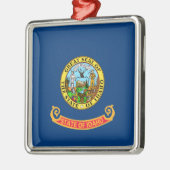 De vlag van Idaho: de Gem State, America Mountain Metalen Ornament (Links)