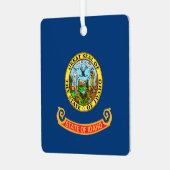 De vlag van Idaho: de Gem State, America Mountain  Metalen Ornament (Voorkant links)