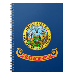De vlag van Idaho: de Gem State, America Mountain Notitieboek