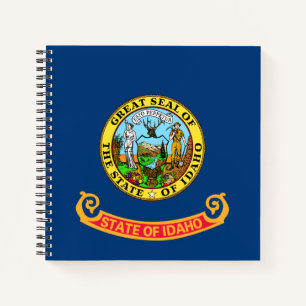 De vlag van Idaho: de Gem State, America Mountain  Notitieboek