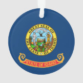 De vlag van Idaho: de Gem State, America Mountain Ornament (achterkant)