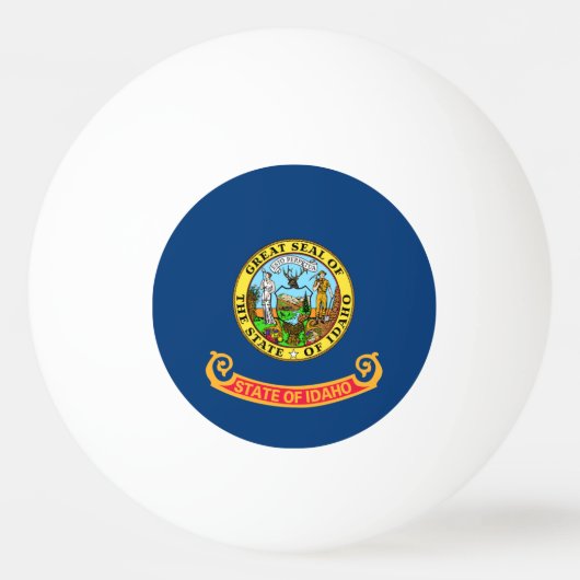 De vlag van Idaho: de Gem State, America Mountain  Pingpongbal (Voorkant)