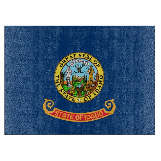 De vlag van Idaho: de Gem State, America Mountain  Snijplank (Voorkant)