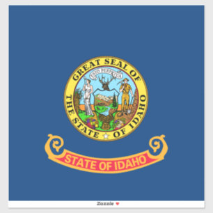 De vlag van Idaho: de Gem State, America Mountain  Sticker