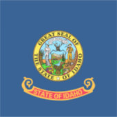 De vlag van Idaho: de Gem State, America Mountain  Sticker (Voorkant)