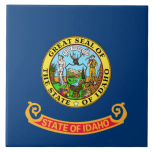De vlag van Idaho: de Gem State, America Mountain  Tegeltje
