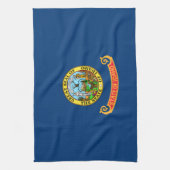 De vlag van Idaho: de Gem State, America Mountain  Theedoek (Verticaal)