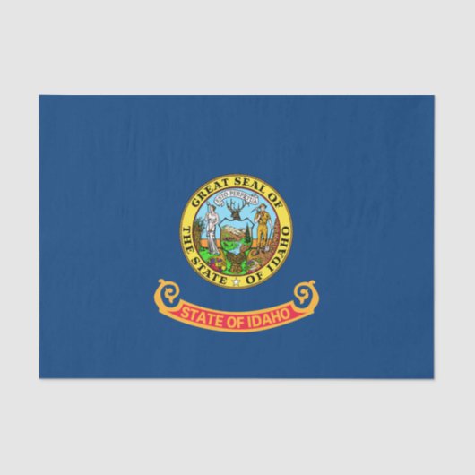 De vlag van Idaho: de Gem State, America Mountain  Tissuepapier (Voorkant)