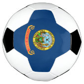 De vlag van Idaho: de Gem State, America Mountain  Voetbal (Gedraaid)