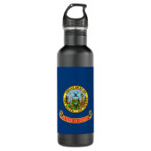 De vlag van Idaho: de Gem State, America Mountain  Waterfles (Voorkant)